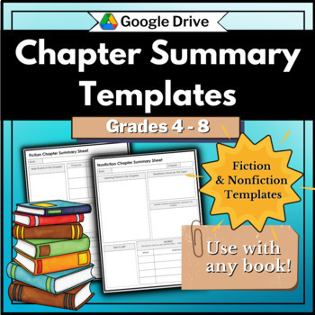 Preview of Chapter Summary Templates { Fiction and Nonfiction }- Google Drive