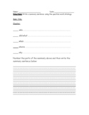 Chapter Summary Worksheet