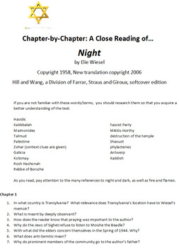 Preview of Chapter-by-Chapter: A Close Reading of Night by Elie Wiesel