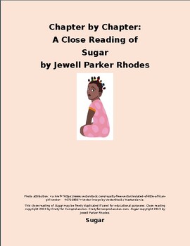 Preview of Chapter by Chapter: A Close Reading of Sugar by Jewell Parker Rhodes (Editable)