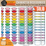 Character Accessories - Masks and Face Shields Clip Art {SOLID}