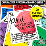 Character Affirmation Posters:  Purposeful Bright Decor fo