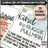 Character Affirmation Posters:  Purposeful Decor for Back 