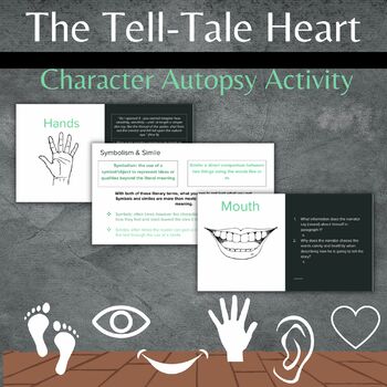 Preview of Character Analysis Autopsy Activity, The Tell Tale Heart by Edgar Allan Poe