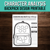 Book Character Analysis Art Activity | Printable Sheet wit