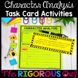 Character Analysis Characterization Task Cards Activities 