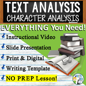 Preview of Text Dependent Analysis Writing - Citing Textual Evidence - Character Analysis