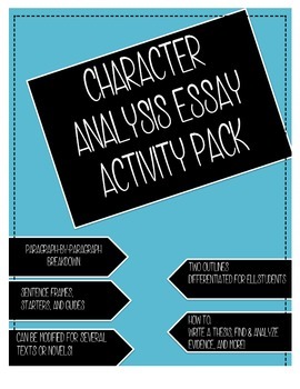 Character Analysis Essay Activity Pack + Outline by Teach Me Ms G