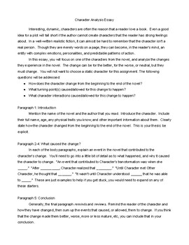 character analysis essay rubric pdf