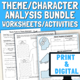 Print & Digital Finding Theme & Character Analysis Workshe