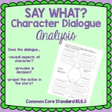 Say What? Character Dialogue Analysis Graphic Organizer (RL8.3)