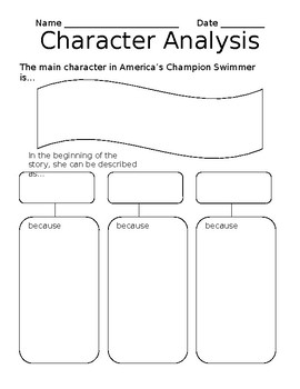 character analysis essay organizer