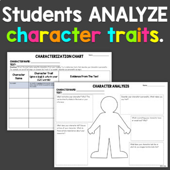 Character Traits Graphic Organizer by Elevating ELA | TPT