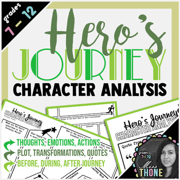 Preview of Character Analysis - Hero's Journey