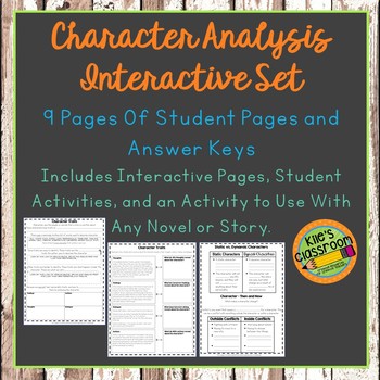 Preview of Character Trait Analysis Guided Notes - Understanding Different  Characters