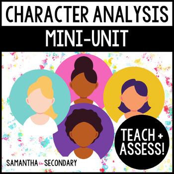 Preview of Character Analysis Mini-Unit with Practice Activities and Projects