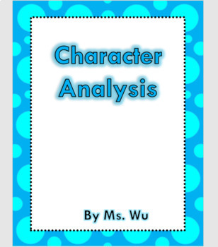 Preview of How to Write a Character Analysis | Novel Study | Graphic Organizer |