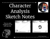 Character Analysis Sketch Notes #1- Distance Learning PDF,