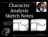 Character Analysis Sketch Notes #3- Distance Learning PDF,