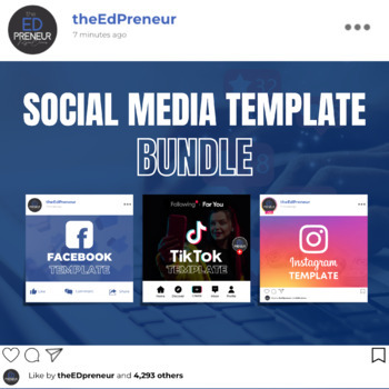 Preview of Character Analysis Social Media Template Bundle for Canva & Google Slides