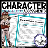 Character Analysis Tests (3 total): Print and Digital