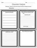 Character Analysis Worksheet