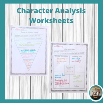 Character Analysis Worksheets, Character Traits Worksheets | TPT