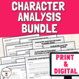 Character Analysis Worksheets and Activities Bundle | Dist
