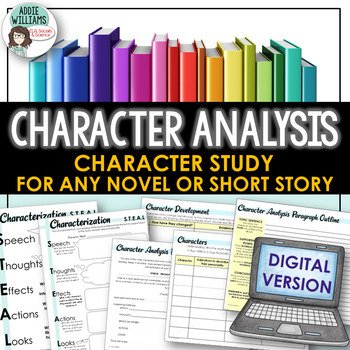 Preview of Character Analysis for ANY Novel or Short Story - Google / Digital Version