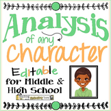 Character Analysis of Any Character CCSS Handout for Middl