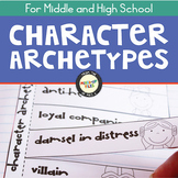 Character Archetypes Posters and Graphic Organizers