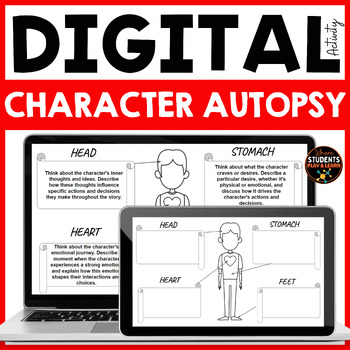 Preview of Character Autopsy Digital Activity Google Slides 
