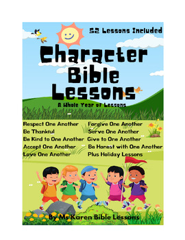 Preview of Christian Character Bible Lessons Bundle