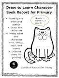 Grade K-1-2 Character Book Report for Primary -- Draw to Learn