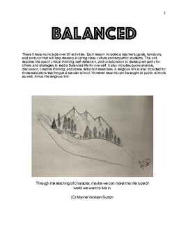 Preview of Character Building: Learning how to remain Balanced