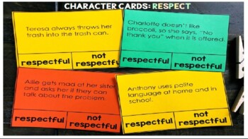 Preview of Character Cards: Respect