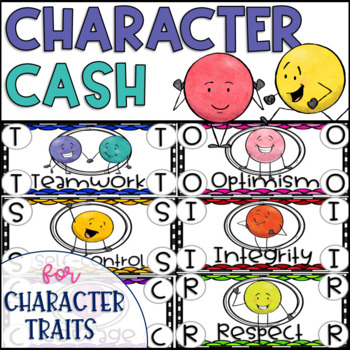 Preview of Character Cash Positive Behavior Incentives for Character Education 31 Traits