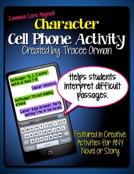 Preview of Any Book Cell Phone Activity Common Core Aligned