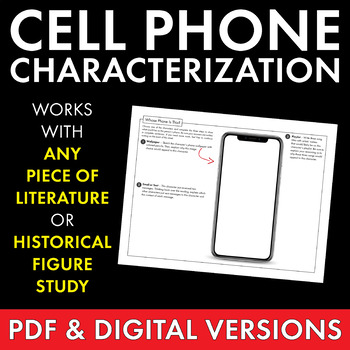 Preview of Cell Phone Characterization, PDF & Google Drive, Literature or History Activity