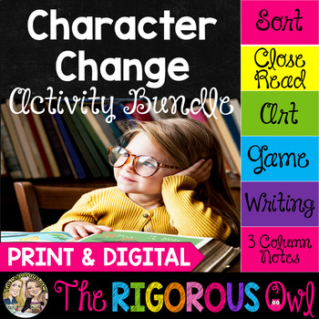 Preview of Character Change Activities - Print and Digital - Literacy Centers