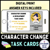Character Change & Development: Task Cards | Digital/Print