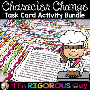 Preview of Character Change Task Card Activities