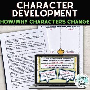 Preview of Character Change and Development  Lesson and Worksheets