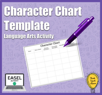 Preview of Character Chart Template
