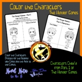 Character Coloring for The Hunger Games: Part 1