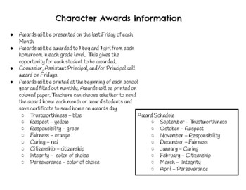 Preview of Character Counts Awards