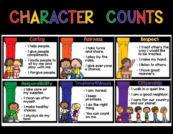 Character Counts Posters By Academic Atelier Teachers Pay Teachers