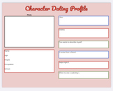 Character Dating Profile Template 