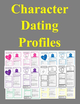 Preview of Character Dating Profiles: Analyze Characters, Explores Perspectives