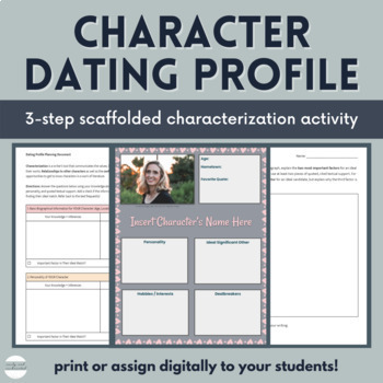 Preview of Character Dating Profiles for ANY NOVEL - Characterization Activity